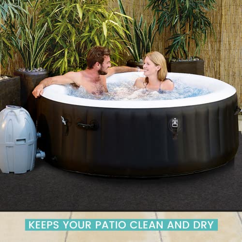 Hot Tub Pad - 74 X 72 Inches Hot Tub Mat For Indoor And Outdoor Hot Tub, Spa, And Inflatable Hot Tubs, Thick Hot Tub Pad Base And Ground Foundation For Inflatable Hot Tub #TOP4