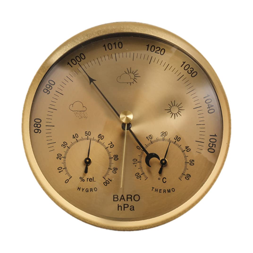 Thermomètre extérieur hygromètre baromètre 3-en-1 mécanique sans batterie