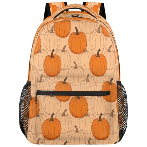 Mochila para portátil de 15.6 pulgadas unisex con estampado de calabazas de otoño para estudiantes