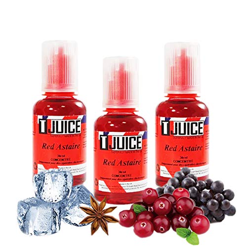 LOT DE 3 flacons de RED ASTAIRE concentré 30ML - T-Juice - Sans nicotine ni tabac