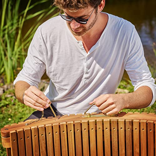 Casaria-Sonnenliege-klappbar-Holz-FSC-zertifiziert-320kg-Belastbarkeit-Tragegriff-Kofferfunktion-Garten-Balkon-Terrasse-Geschwungen-Akazie-190x60cm : Aus-Holz-gemacht....