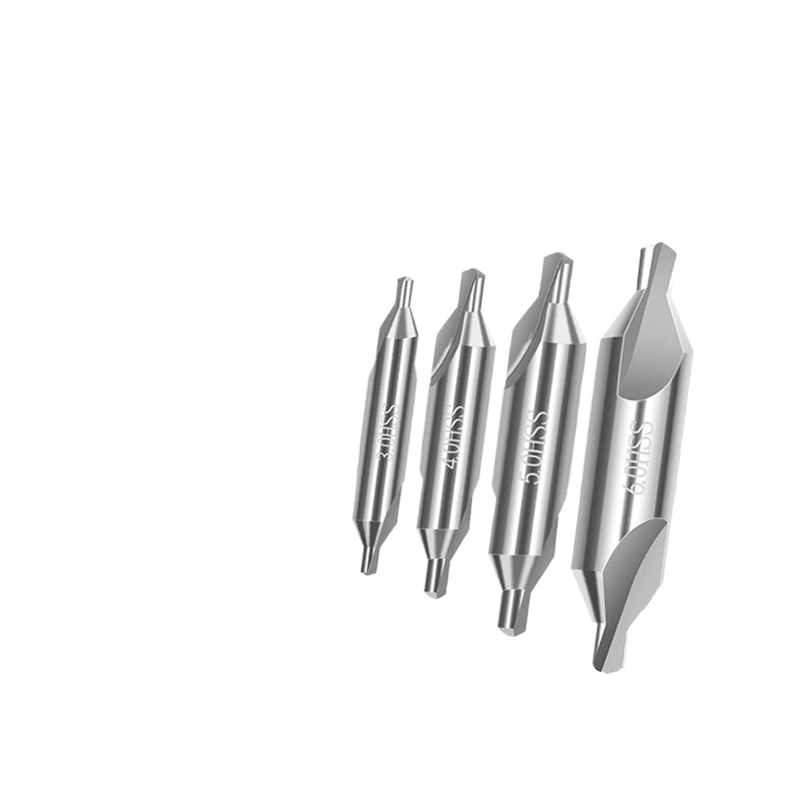 Zentrierbohrer Zentrierbohrer, Schnellarbeitsstahl, 60-Grad-Winkel, Zentrierbohrer-Set, Senkwerkzeuge for die Metallbearbeitung an Drehmaschinen(3.5,5pcs)