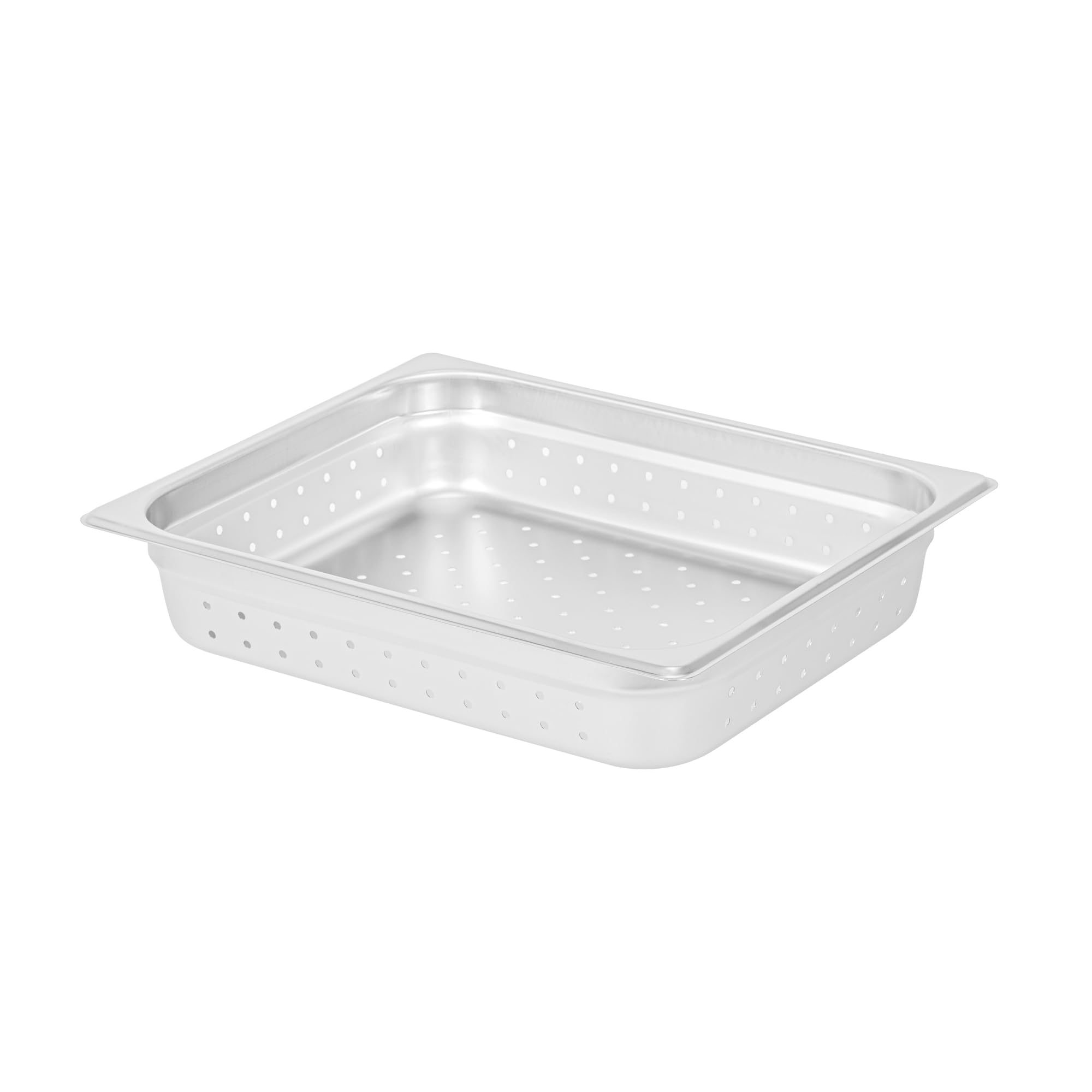 RestaurantwareKitchen Tek 1/2 Half Size Perforated Steam Table Pans, 12 Anti-Jam Steam Pans - Lids Sold Separately, 2.5” Deep, 24 Gauge Stainless Steel Hotel Pans, Freezable, for Catering Events