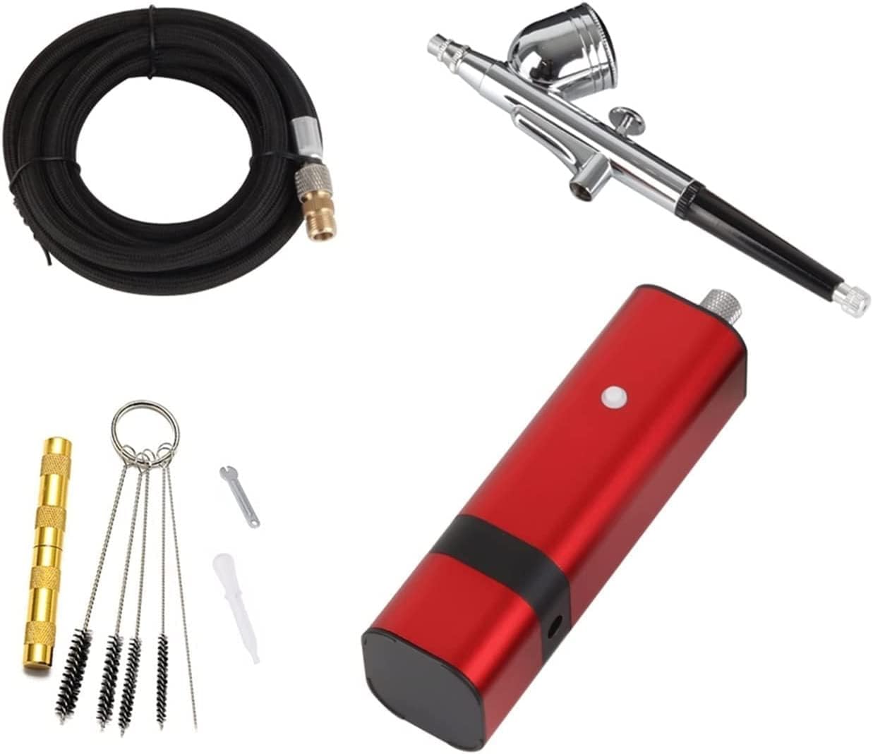 Airbrush Kit Airbrush Set Portable Airbrush Gun for Make Up, Tattoo, Nail Art, Cake, Face Paint and Model Painting for Nail Art, Makeup, Painting, and Cake Decorati