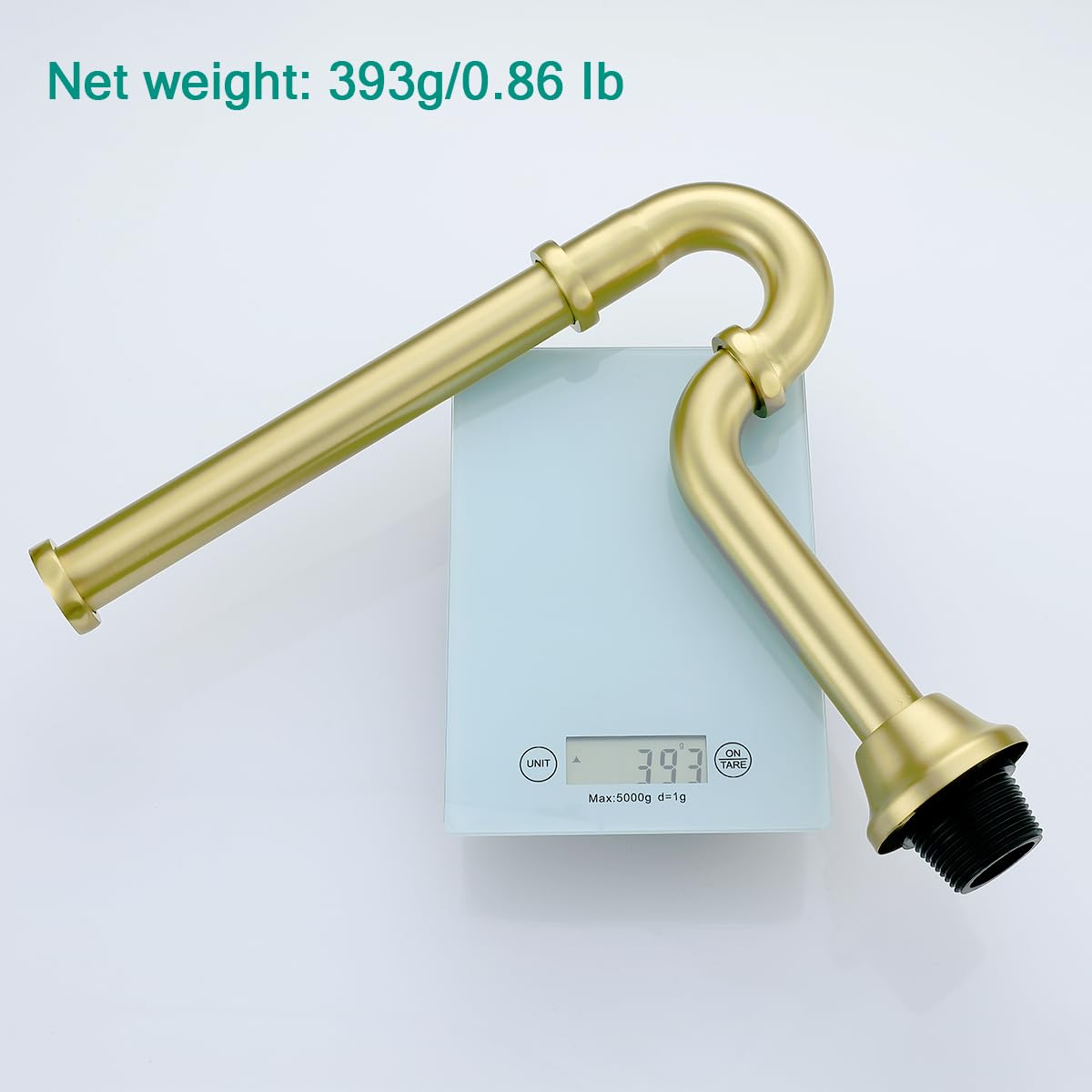 Tubo de drenaje de latón en forma de U de 11/4 pulgadas con tubo de extensión de junta deslizante, longitud de tubo vertical de 12 pulgadas, altura ajustable, kit de drenaje de desagüe de fregadero,