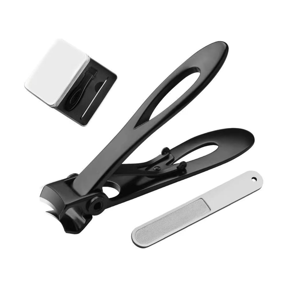 RIMEI Toe Nail Clippers, 16mm Wide Jaw Opening Toenail Clippers for Seniors Thick Toenails, Curved Nail Cutter and Straight Nail Clipper Set, Finger Nail Clippers Adult
