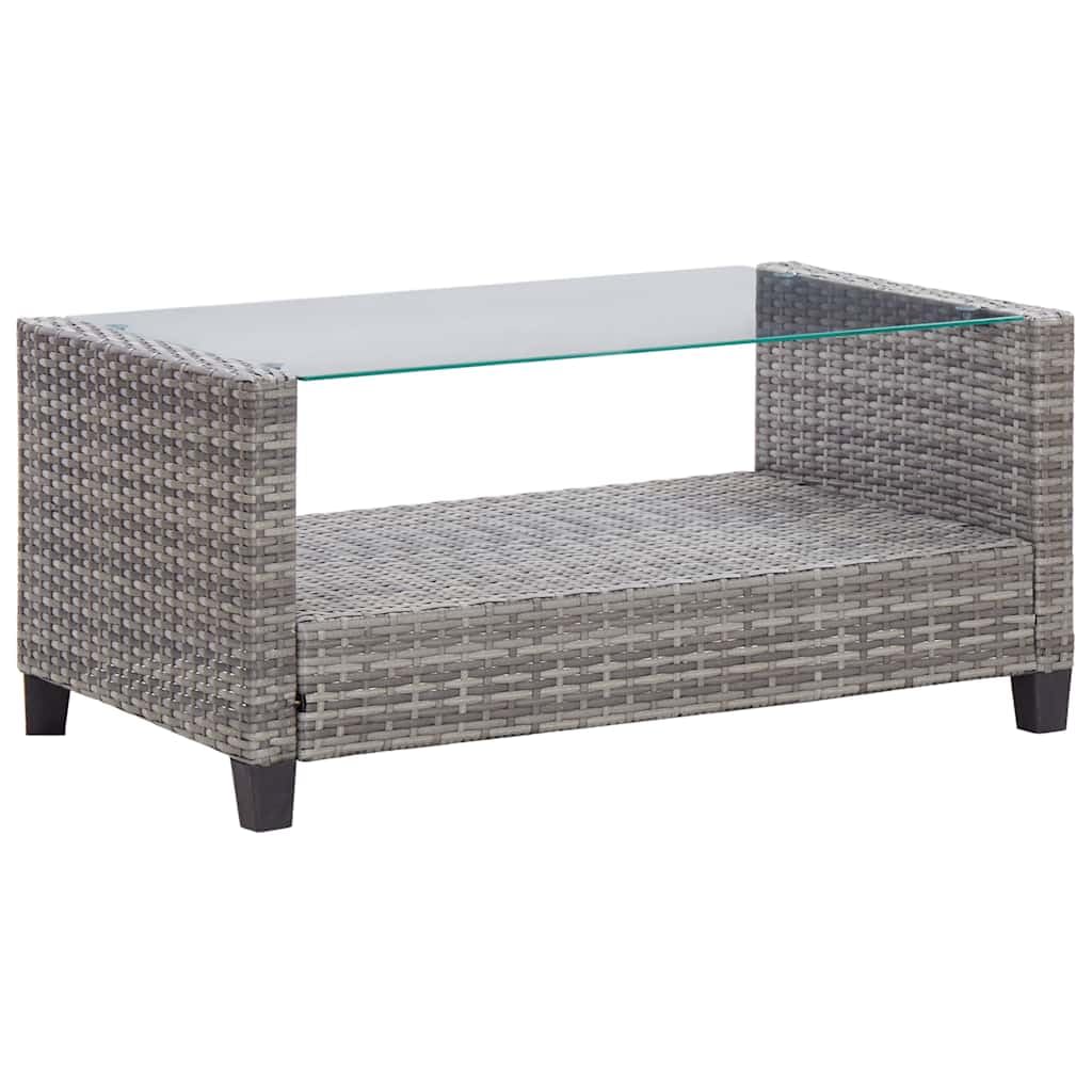 Sofa Terraza Exterior, Muebles Jardin Exterior, Conjunto Jardín de Ratán, Sofas Exteriores de Jardin, Muebles de jardín 6 pzas y Cojines ratán sintético Gris Oscuro
