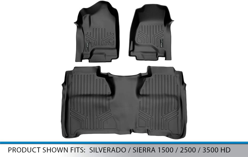 MAXLINER Custom Fit Floor Mats 2 Row Liner Set Compatible with 2014-2018 Chevrolet Silverado 1500 - Image 5