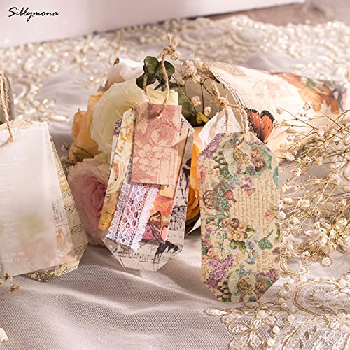 120 Pcs Deco Papers For Scrapbooking, 5.5*5.5In Vintage Decoupage Paper Junk Journal Supplies, Retro Flower Butterfly Sunflower Ephemera Paper Pack For Diary Room Decor Wall Art Collage Album (Setb) #TOP6