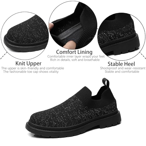 Men's Mesh Slip On Casual Loafers Lightweight Breathable Knit Anti-Slip Platform Sneakers for Daily Work Driving Walking Sock Shoes3
