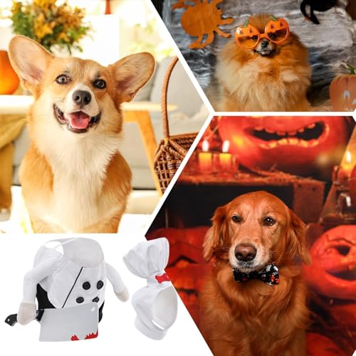 Costume de chef pour chiens d'Halloween avec chapeau ajustable pour chiot - 5