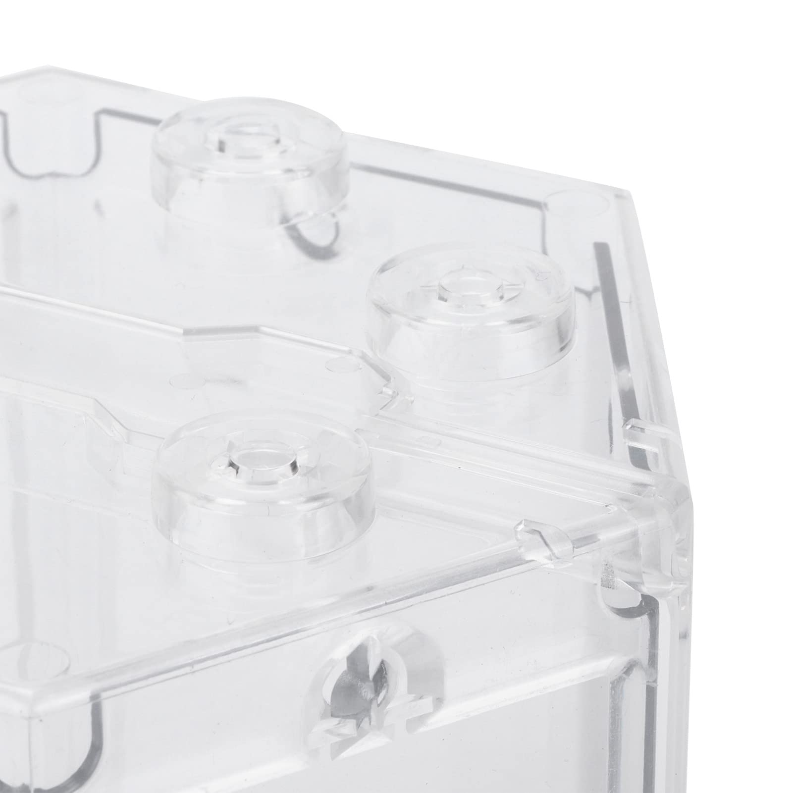 Mały Akwarium 12 x 10,5 x 11 cm - Plastikowy, Przezroczysty Sześciokąt do Układania w Stosy dla Ryb, Wewnętrzny Zbiornik Super Odporny na Upadki