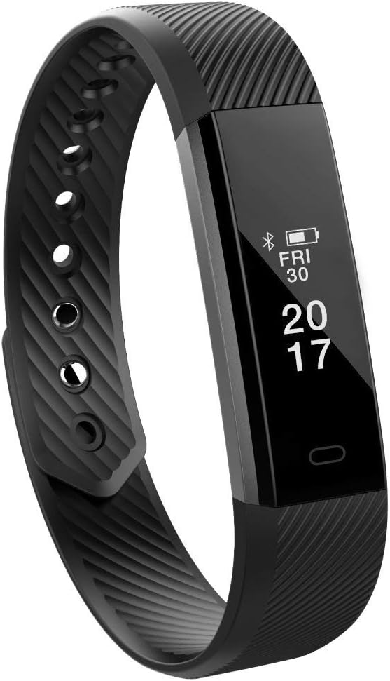 Toksum Alfa Slim Fitness Tracker Smart Wristband | Wearable Activity Tracker Pedometer Watch Bracelet with Sleep Monitor | For Kids, Women and Men | For iPhone & Android