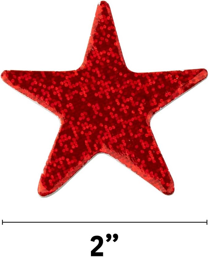 Hygloss Products Holographic Shape Cut-Outs, Sparkly Card Stock Stars in Assorted Designs and Colors, 2-Inch, 30 Per Pack