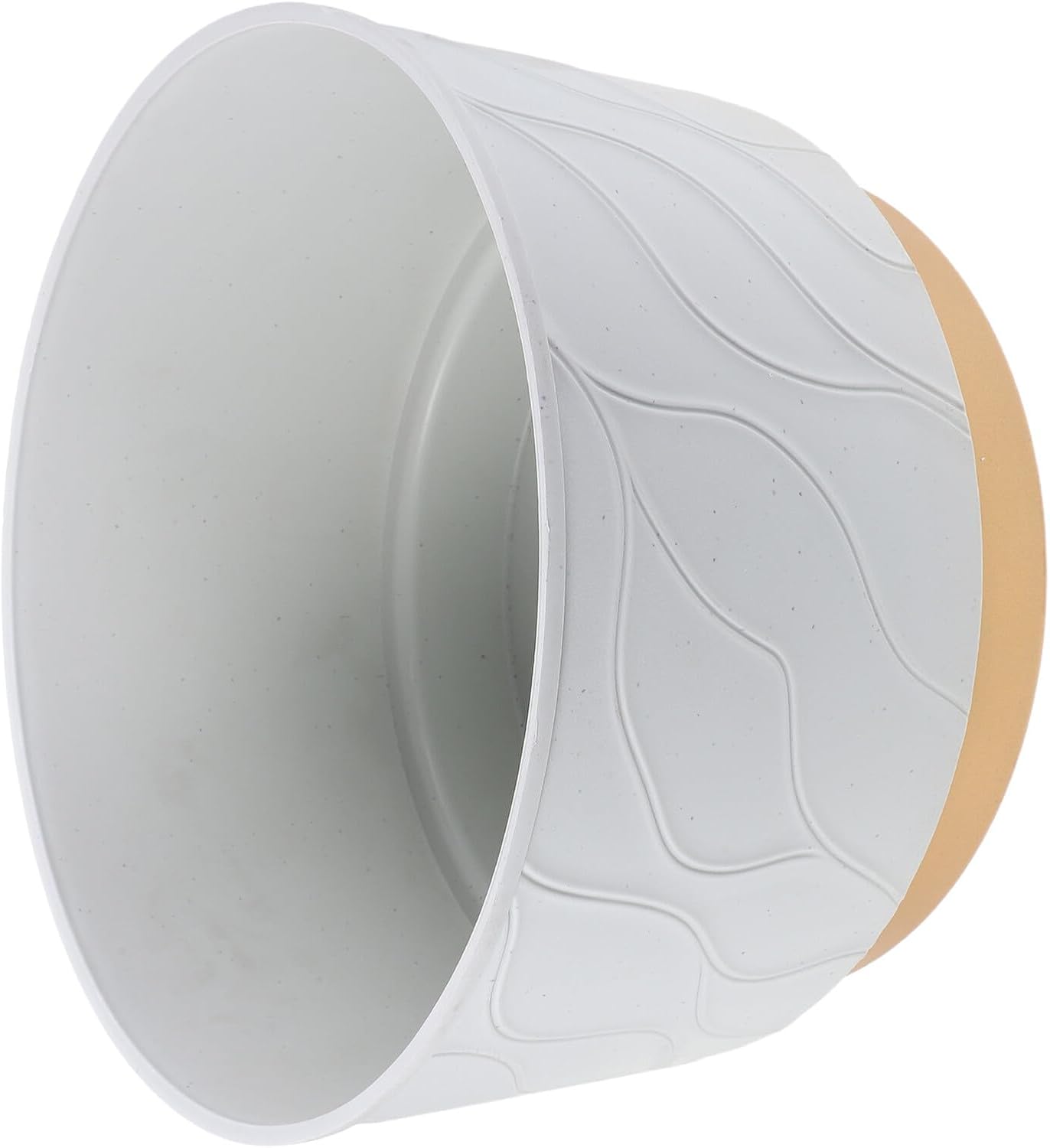 Milisten Large White Orchid Planter Pot for Indoor Use, Plastic Succulent Planting Container with Vertical Ribbed Texture, Suitable for Phalaenopsis and Multiple Plants in Living Room Or