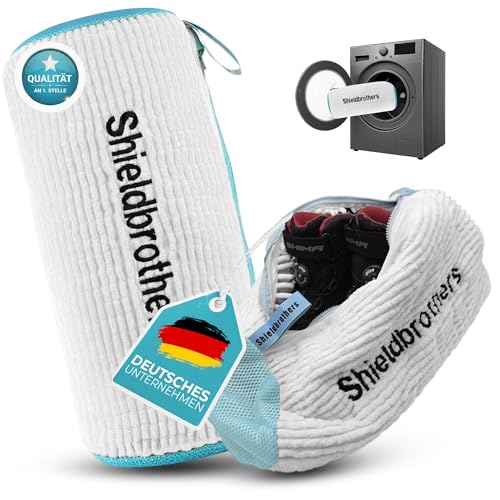 Schuhwaschbeutel Waschmaschine – 2 Stück – Waschbeutel Schuhe – Wäschesack Sneaker – Schuhbeutel Waschmaschine – Shieldbrothers® Soft Guard weiß