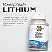KAL Lithium Orotate 5mg, Low Dose Lithium Supplement for General Wellness Mood Support, Highly Bioavailable, Vegan, 60-Day Guarantee, 180 Servings, 180 VegCaps