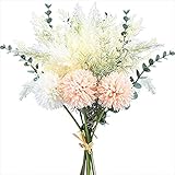 künstliche blumen jumbo ☆Die kunstblumen haben seidenweicher Löwenzahn,Pampasgras,Getrocknet Phragmites Deko Zweige und Eukalyptus,die nach einfacher Anordnung voll gepflegt werden.