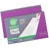 The Superior Check and Debit Card Register - Simple Account Tracker - W I D E Edition - Purple - 2-Pack