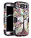 Galaxy S3 Case,S3 Case,SKYLMW[Shock Absorption]3 in 1 Hybrid Heavy Duty Anti-Scratches Armor High Impact Resistant Bumper Full-Body Protective Case Cover for Samsung Galaxy S3 III i9300,Tree Black