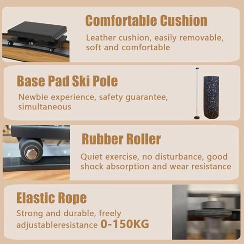 Máquina de ejercicio para esquí interior para entrenamiento miniatura 4