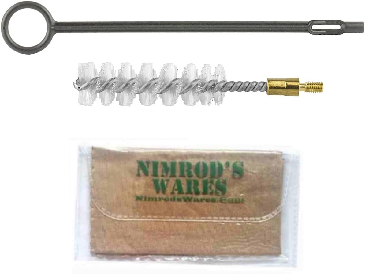 Nimrod's Wares OEM Cleaning Rod + Nylon Bore Brush Compatible with Glock SP00490 SP00497 Bundle with Microfiber Cloth