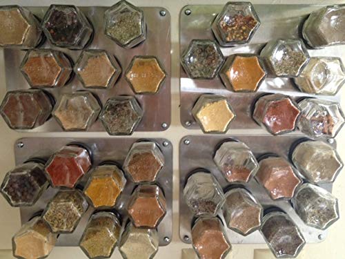 Gneiss Spice Stainless Finish Wall Plate Base For Magnetic Spice Jars, Small 6X8 Inches (Jars Not Included) #TOP1