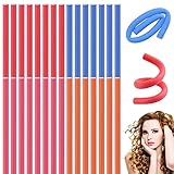 UptVin 30 Piezas Rulos para el Pelo, Rizador de Cabello Flexible de Espuma Rizadores de Cabello Sin Calor para Cabello Largo Medio Corto Peinado de Salón DIY
