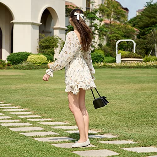 Akk Womens Flat Dress Shoes Knit Ballet Flats Comfortable Pointed Toe Mesh Dressy Shoe Slip-On Lightweight Walking Flats For Women Casual Foldable Beige Size 8 #TOP1