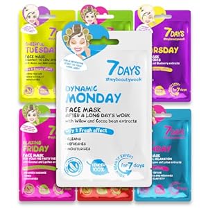 Facial Masks (Set of 7) – Face Sheet Masks Skincare, Moisturising, Brightening, Nourishing, Hydrating, Soothing, Refreshing – Face Mask Beauty Gift set for All Skin Types