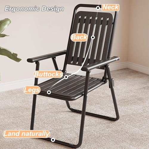 Chaise pliante avec accoudoirs pour régler les problèmes de sol - 7