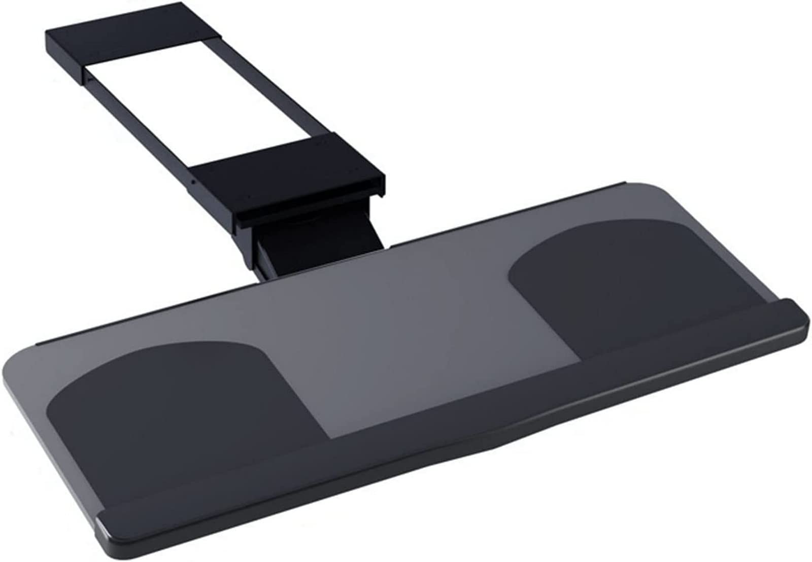 Regulowana taca na klawiaturę z platformą pod mysz, wysuwana r, biurko do wydajnej pracy (64 x 20 cm) - oszczędność miejsca konstrukcja do domu i biura