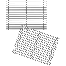 Htanch15inch 7522 Stainless Steel 9mm Cooking Grid Grates for Weber 7523 Genesis Silver A, Spirit E-200,Spirit 500,Spirit 210 2007-2012 Gas Grills