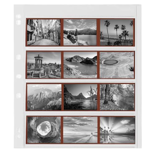 MUQING 100 Sheets 120 Film Negative Page Preservers, Photo and Archival Storage Sleeves, Print Photo File