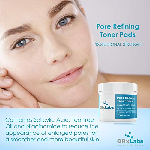 New! Pore Refining Toner Pads With Salicylic Acid And Niacinamide In A Witch Hazel Solution - Boosted With Vitamins B5, C & E, Chamomile & Green Tea - Help Reduce Inflammation And Enlarged Pores #TOP1