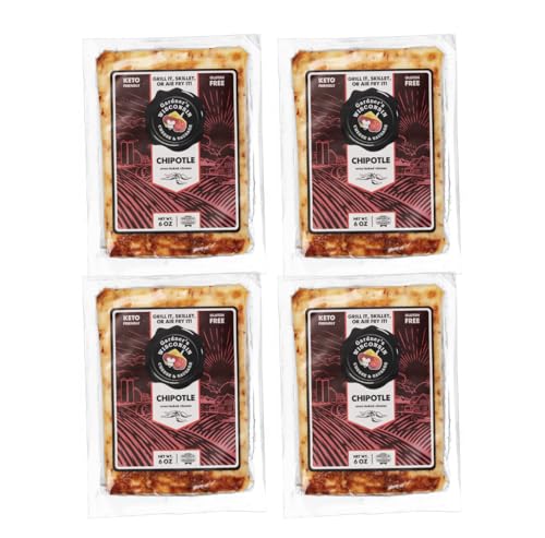 Gardner's Wisconsin Cheese and Sausage, 4 Pack of Oven Baked Cheese, Chipotle Flavor (6 Ounces Per Block) - Artisan Cheese Made in Wisconsin, Perfect for Holiday Gifts, Grilling, Barbeques, and Holiday Season
