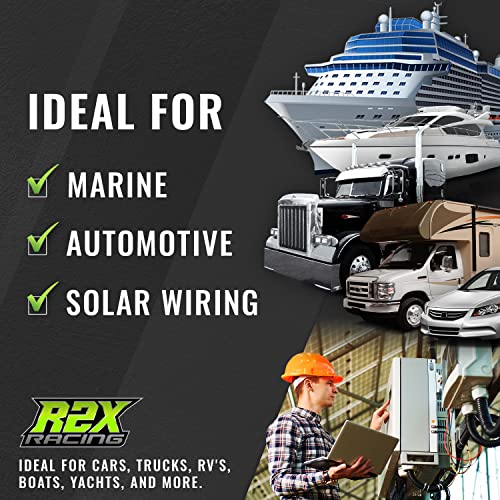 4 Post Power Distribution Block Bus Bar Pair with Cover - Made in The USA - 250 Amp Rating – Marine Bus Bar, Automotive, and Solar Wiring – Battery Terminal Distribution Block - (Set of 2) (3/8”) by R2X Racing - Used condition - Image 7