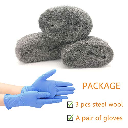 Image of Steel Wool Fill Fabric DIY Kit, Steel Wool for Mice Control Away from Holes /Siding /Pipeline /Vents in House, Hardware Cloth Coarse Wire Wool Hardware Cloth, 3 Pack x 10FT | Hole Filler, Gap Blocker, Barrier, Keep Mice Away from Holes, Siding, Pipeline, Vents in Garden, House, Garage