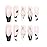 Magrace Medium Almond Press on Nails Fake Nails French Tips False Nails with Designs Rhinestone 24 pcs Stick on Nails for Women