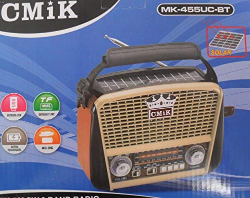 Radio solaire bluetooth vintage RVS-014 récepteur AM FM SW MP3