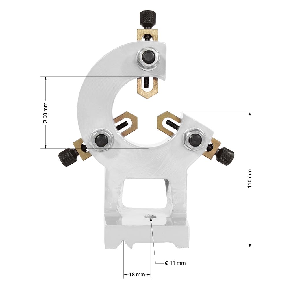 Sogi Lunette fixe à trois embouts pour tournage M2 – 450d MS-3 Fervi Valex lu-m2 F
