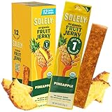 SOLELY Organic Pineapple Fruit Jerky, 12 Strips