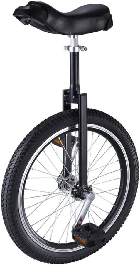 20" Wheel Unicycle Widened and Thickened Tires Tire Wheel Cycling Outdoor Sports Fitness Exercise, Single Wheel Balance Bicycle, for Outdoor Sports Travel (Color : Black)