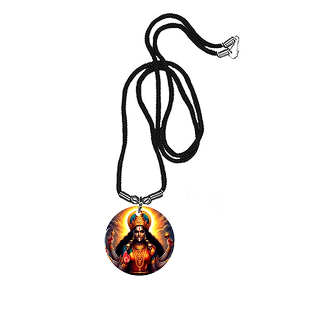 afh Maa Mata Kali Religious Cord Chain Gold Acrylic Pendant for Men & Women | Hindu Spiritual Devotional Charm | Lightweight Acrylic Jewelry for Puja-picture-37