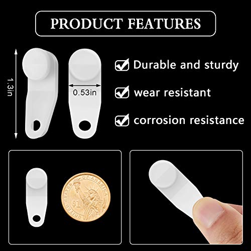 Traverse Rod Slides Curtain Replacement White Plastic Snap-In Traversing Slides Window Door Shower Curtain Accessories (100 Pieces) #TOP1