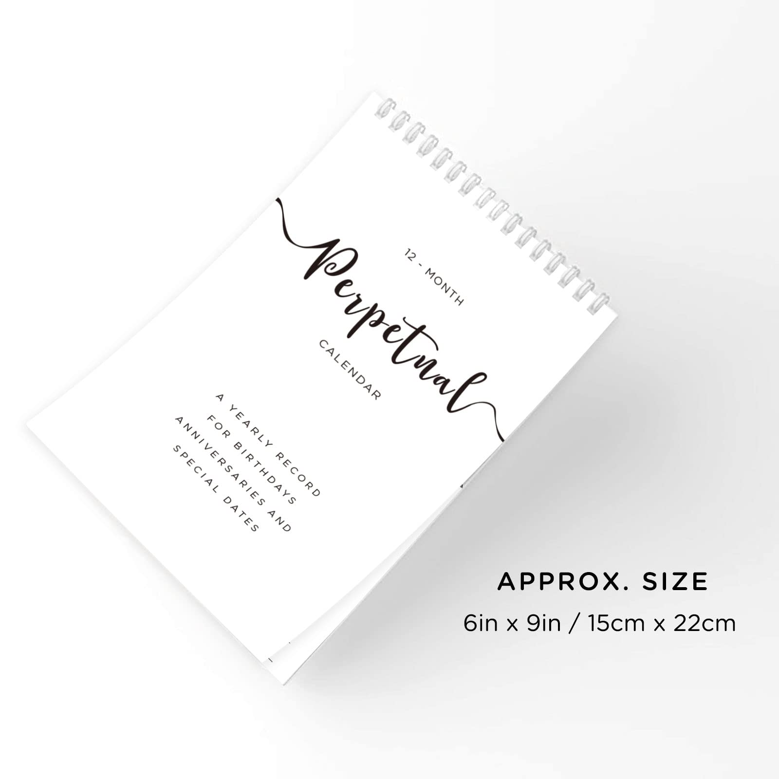 Perpetual Calendar,12 Month Hanging Flip Design Calendar for Remember Important Dates 6"x9" Minimalist Monthly and Daily Wall Hanging Planner Organizer for Birthdays Anniversaries Special Days - Image 2