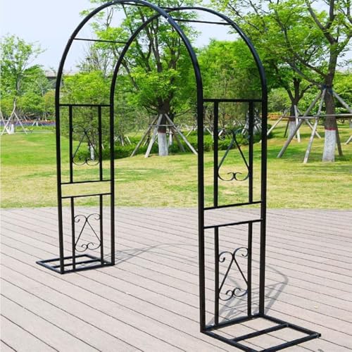 Pergola tubulaire carrée avec treillis robuste pour rosier et plante grimpante