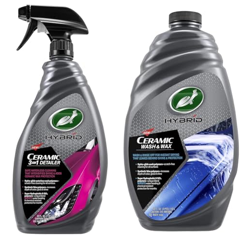 Turtle Wax Hybrid Solutions Ceramic 3-en-1 Detailer 32 oz y Wash and Wax 48 oz miniatura 1