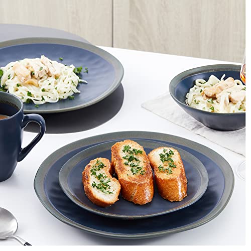Stone Lain Serafina Stoneware Dinnerware, 16 Piece Set, Blue #TOP2