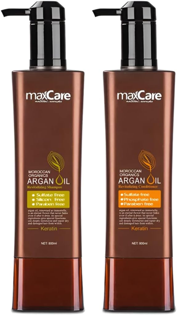 Revitalizing Shampoo and Conditioner with Argan Oil, Sulfate Free, Silicon Free and Paraben Free